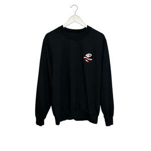 Canali Black Edition thick black crewneck sweatshirt - L
